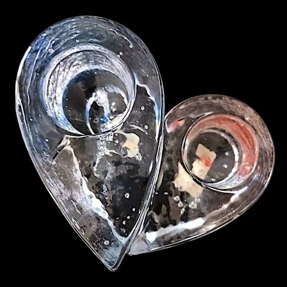 Kosta Boda Glass Candle Holders Votives Kjell Engman Sweethearts Tealight MCM - Picture 6 of 16